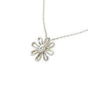 Tiffany Daisy Flower Necklace Silver